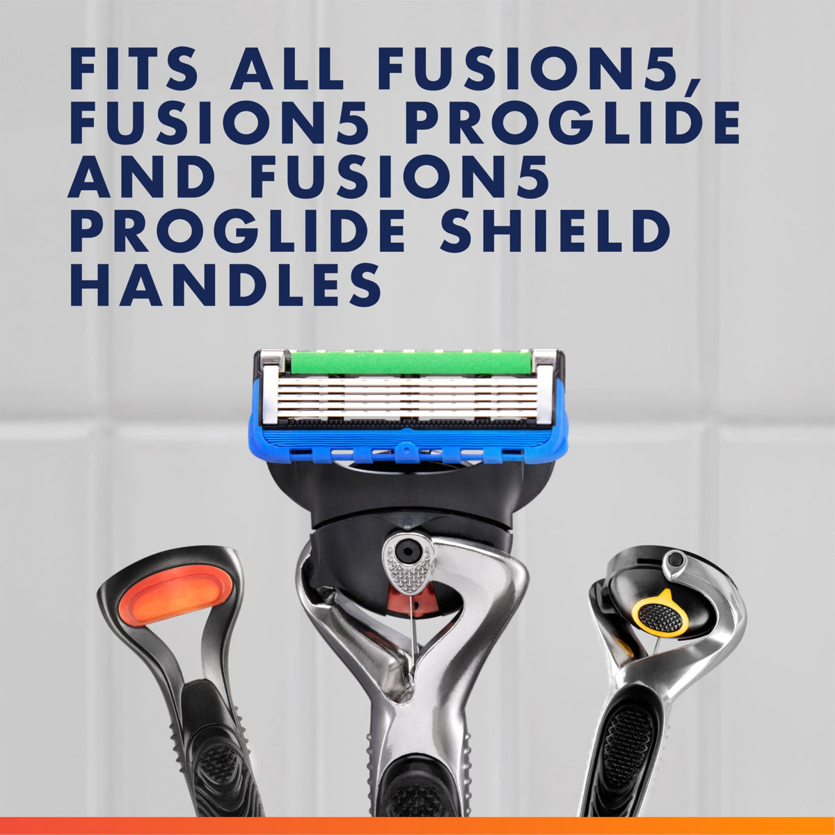 Gillette ProGlide Razor Refills displayed with shaving gel