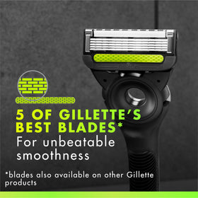 Gillette Razor Blade Shaving Refills on bathroom shelf