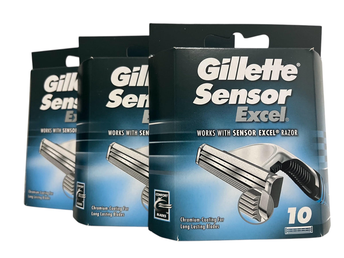 Gillette Sensor Excel Razor Blades front view with packaging