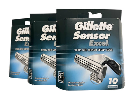 Gillette Sensor Excel Razor Blades front view with packaging