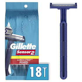 Gillette Sensor2 Disposable Razors 18 count pack front view