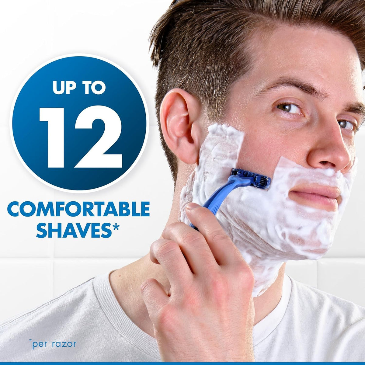 Gillette Sensor3 razor with non-slip rubber handle