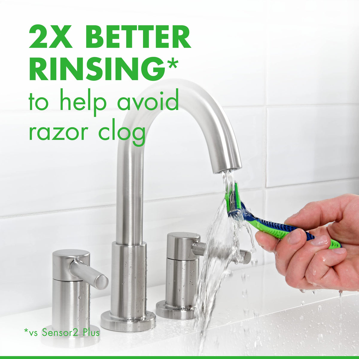 Gillette Sensor3 Sensitive Disposable Razor anti-slip handle