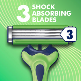 Gillette Sensor3 Sensitive Disposable Razor demonstrating soft protective microfins