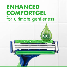 Gillette Sensor3 Sensitive razor handle with rubber grip