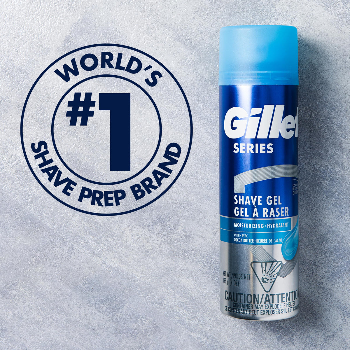 Gillette Series 3X Moisturizing Shave Gel in use with a razor