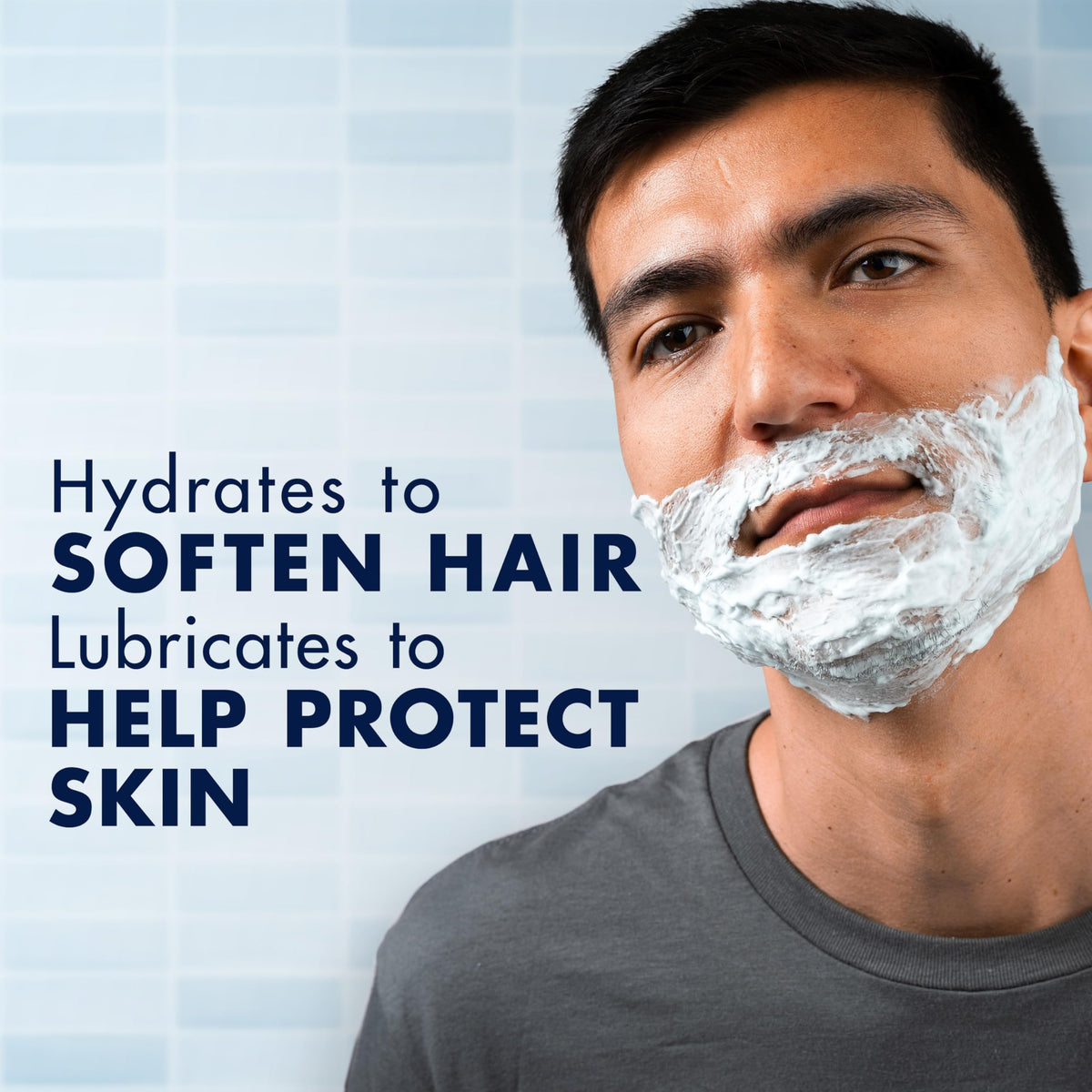 Gillette Series 3X Moisturizing Shave Gel, rust-free can, top view