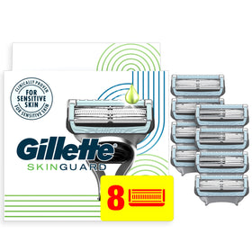 Gillette SkinGuard Razor Blade Refills 8 Count packaging front view