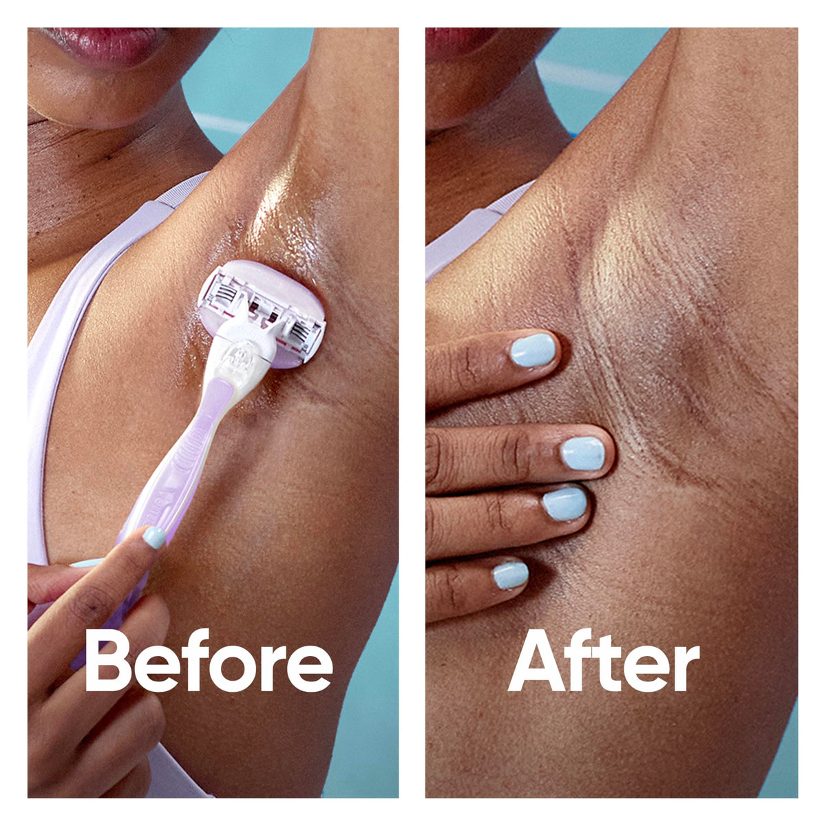 Gillette Venus ComfortGlide Freesia Razor Refills in use