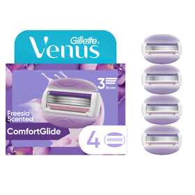 Gillette Venus ComfortGlide Freesia Razor Refills package front view
