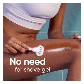 Gillette Venus ComfortGlide Razor Blades with lubrication strip close-up