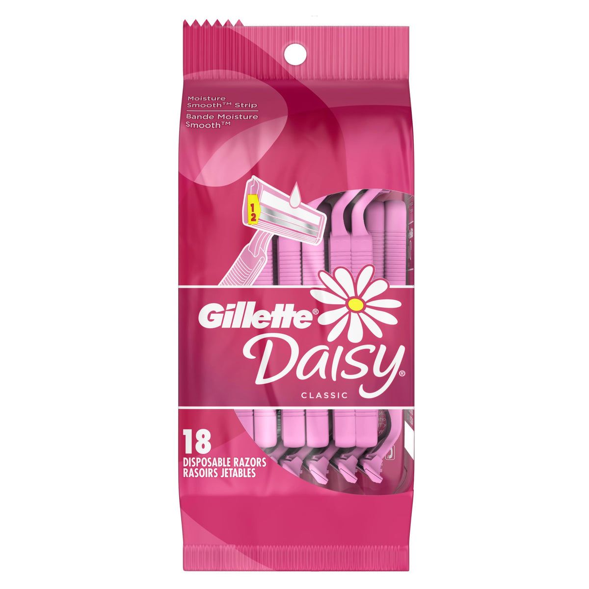 Gillette Venus Daisy Classic Disposable Razors with packaging