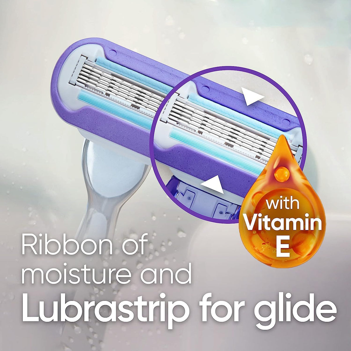 Gillette Venus Deluxe Smooth Platinum Razor side view