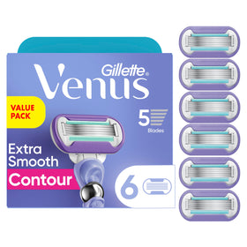 Gillette Venus Deluxe Smooth Swirl Razor Blade Refills 6 Count packaging