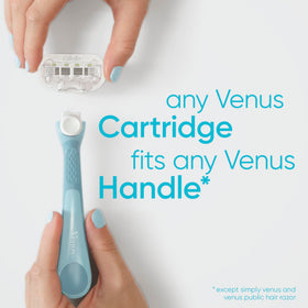 Gillette Venus Extra Smooth razor blades on a white background