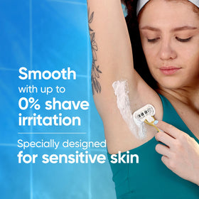 Gillette Venus Extra Smooth Sensitive Razor metal handle side view