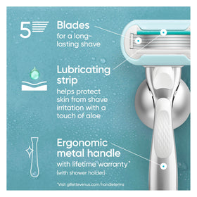 Gillette Venus Extra Smooth Sensitive Razor with shower holder