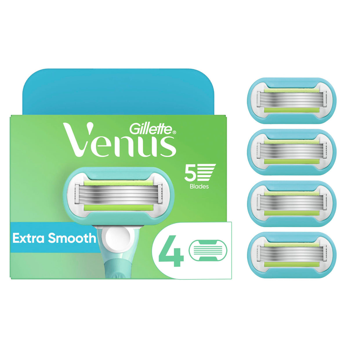Gillette Venus Extra Smooth Women's Razor Blade Refills front view