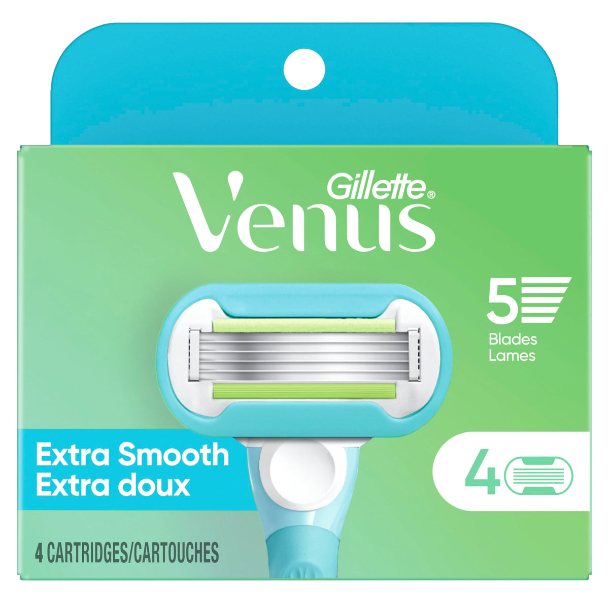 Gillette Venus Extra Smooth Women's Razor Blade Refills side view