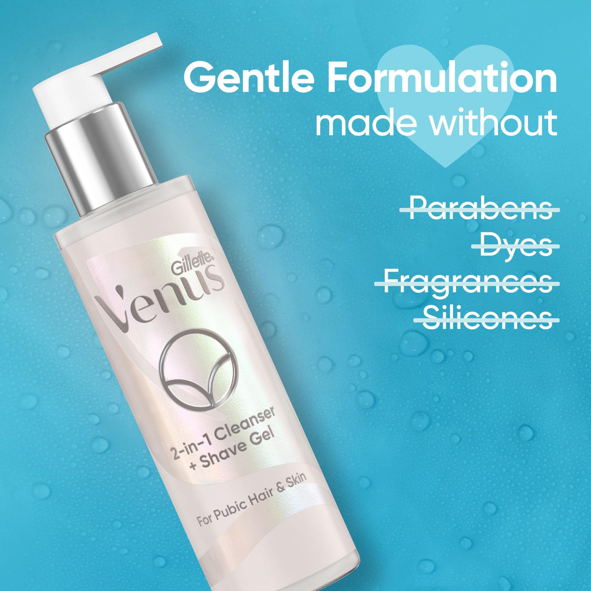 Gillette Venus Intimate Grooming 2in1 Cleanser and Shave Gel with dispenser