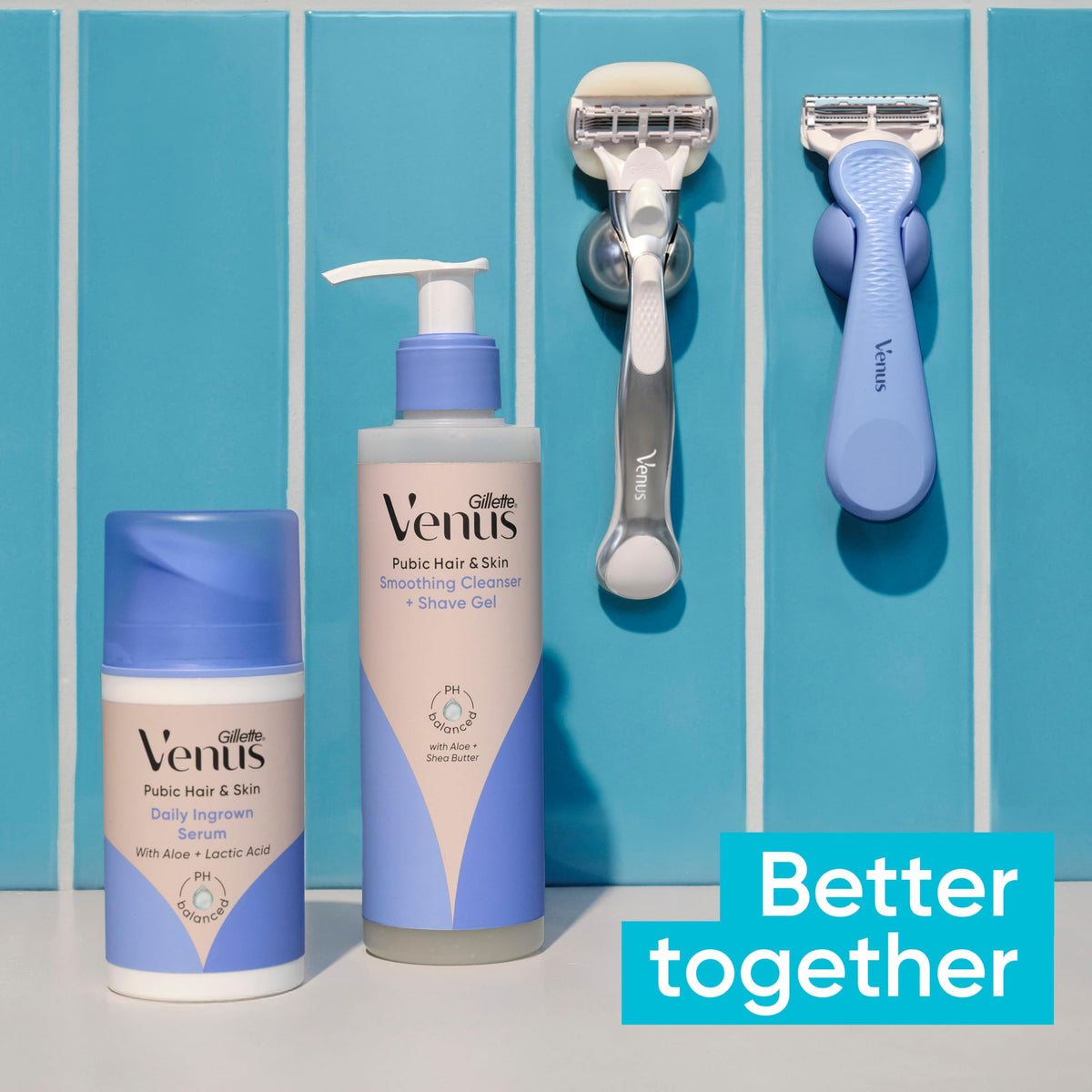Gillette Venus Intimate Grooming Razor Blade Refills in use