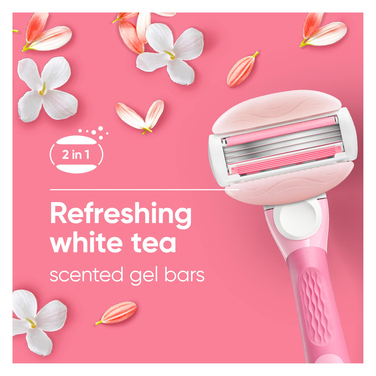 Gillette Venus razor handle and blade refills packaging