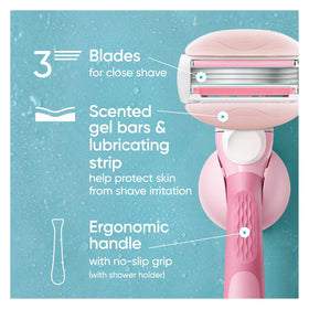 Gillette Venus razor handle with pivoting head feature