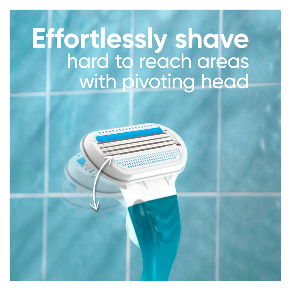 Gillette Venus Smooth razor blade refills displayed on a bathroom counter