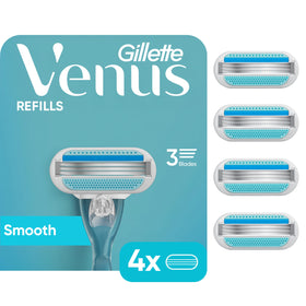 Gillette Venus Women's Original 3 Blade Razor Refills 4 Count packaging front view