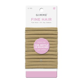 GIMME Fine Hair Elastic Bands dark blonde pack front view