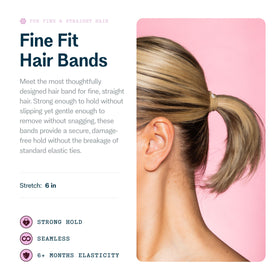 GIMME Fine Hair Elastic Bands packaging with 12 bands