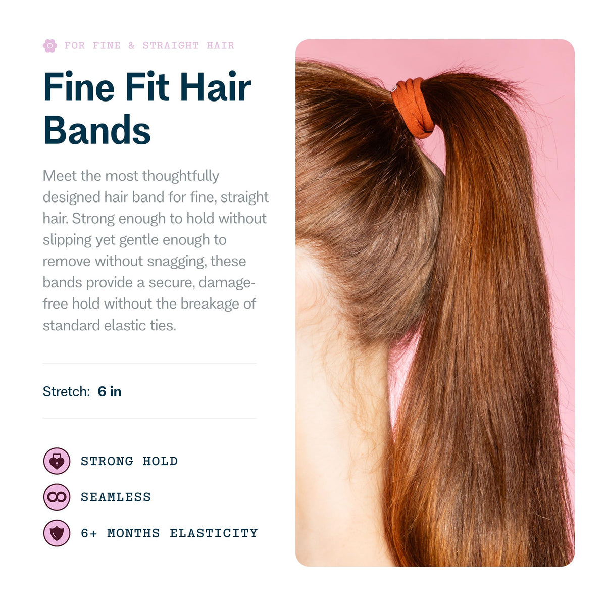 GIMME Fine Hair Elastic Bands red pack side view