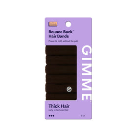 GIMME Thick Hair Extra Stretch Bands dark brown front view