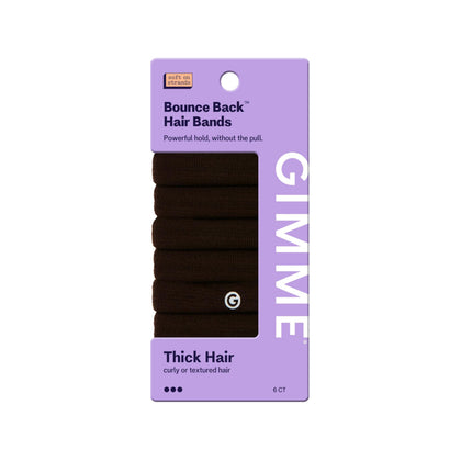 GIMME Thick Hair Extra Stretch Bands dark brown front view