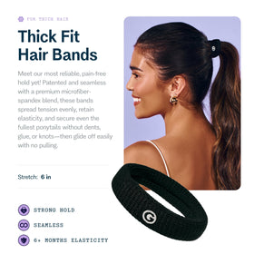 GIMME Thick Hair Extra Stretch Bands showing strong hold