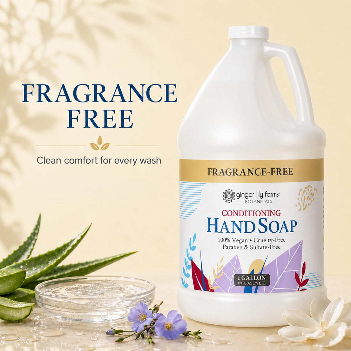 Ginger Lily Farms 4-pack of fragrance-free hand soap