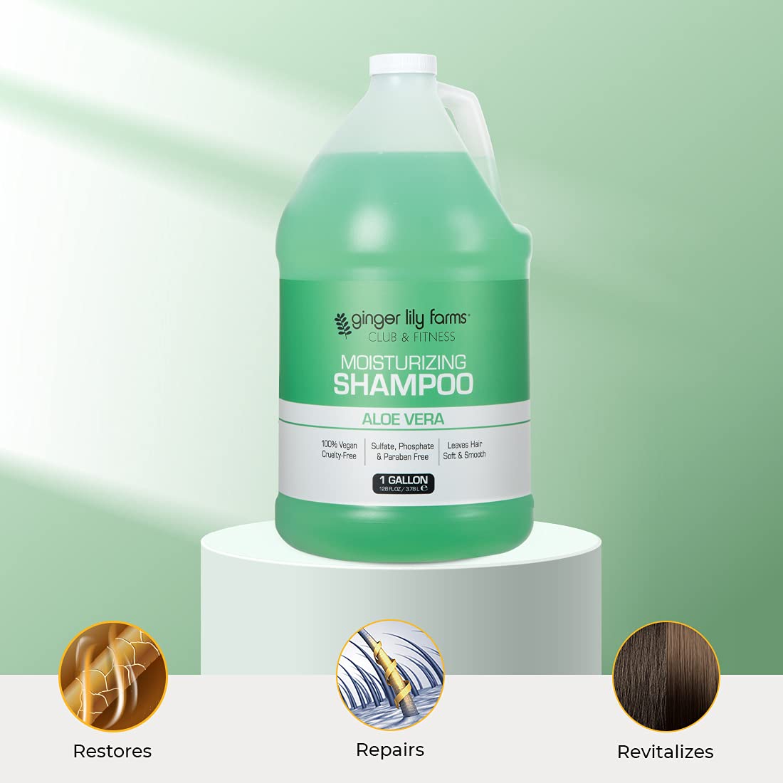 Ginger Lily Farms Aloe Vera Moisturizing Shampoo lifestyle scene