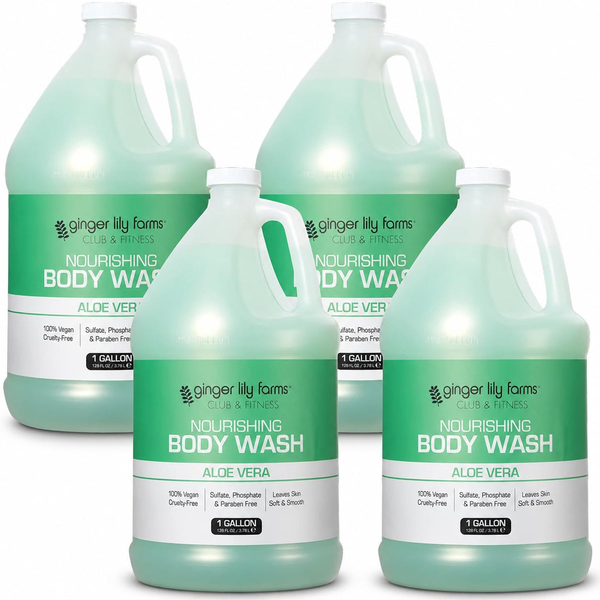 Ginger Lily Farms Aloe Vera Nourishing Body Wash front view with label