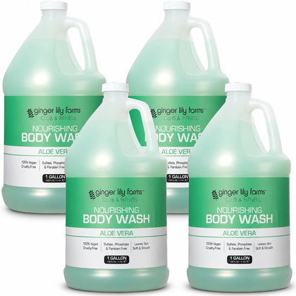 Ginger Lily Farms Aloe Vera Nourishing Body Wash front view with label