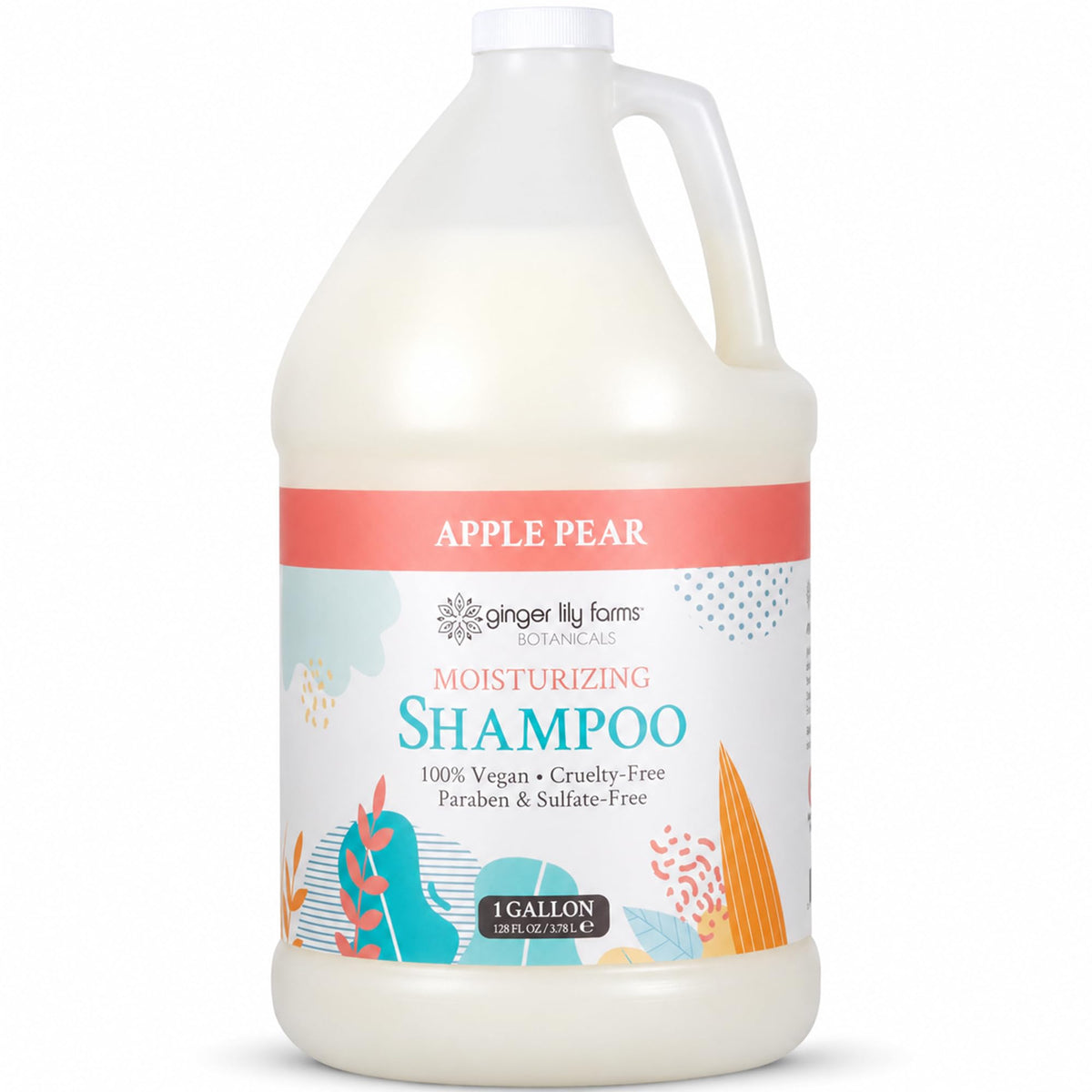 Ginger Lily Farms Apple Pear Moisturizing Shampoo front view 128oz