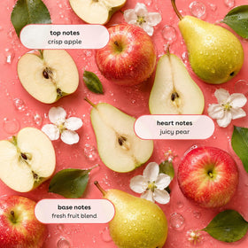 Ginger Lily Farms Apple Pear Shampoo 128oz in a shower setting