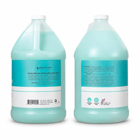 Ginger Lily Farms body wash bottle with creamy lather