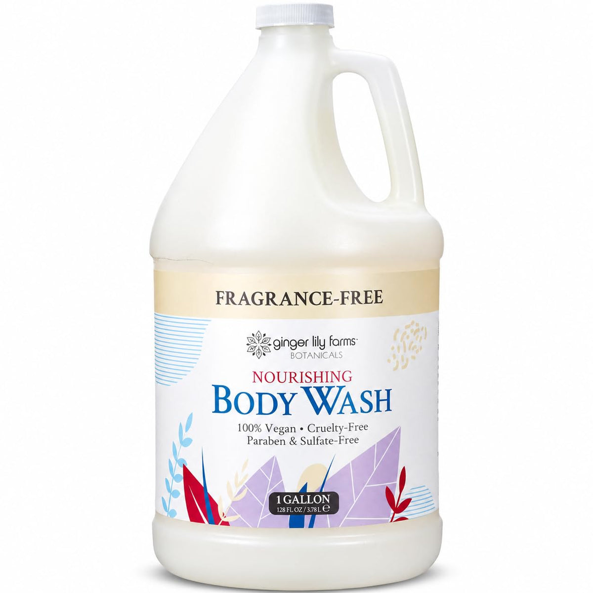 Ginger Lily Farms Botanicals Body Wash 128oz front view