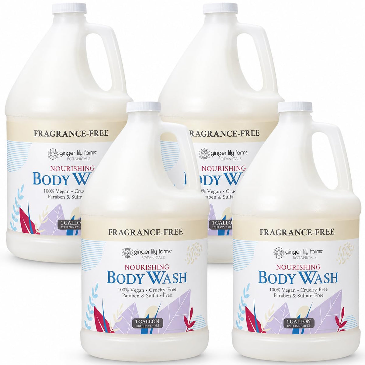 Ginger Lily Farms Botanicals Body Wash 128oz front view