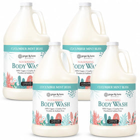 Ginger Lily Farms Botanicals Cucumber Mint Bliss Body Wash 128oz front view