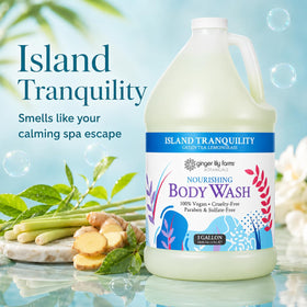 Ginger Lily Farms Botanicals Island Tranquility Body Wash side view