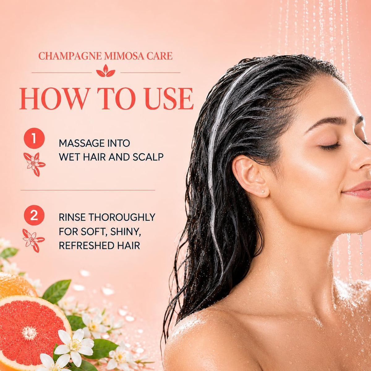 Ginger Lily Farms Champagne Mimosa Conditioner with citrus fruits
