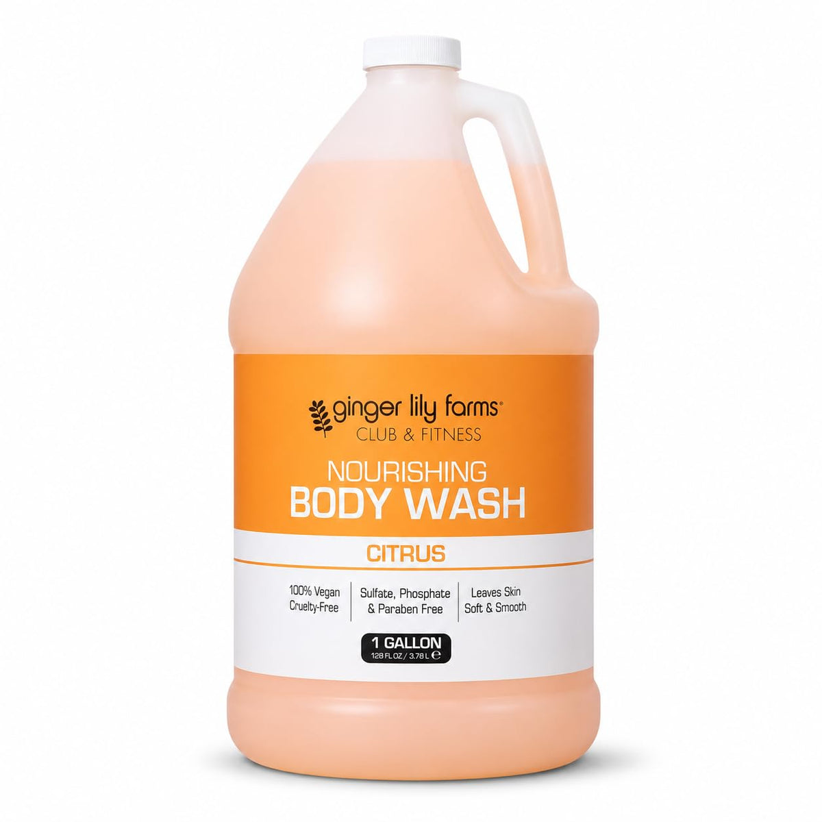Ginger Lily Farms Club & Fitness Citrus Body Wash 128oz front view