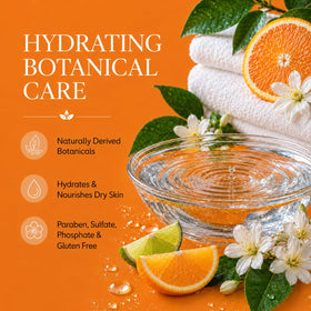 Ginger Lily Farms Club & Fitness Citrus Body Wash refreshing scent depiction