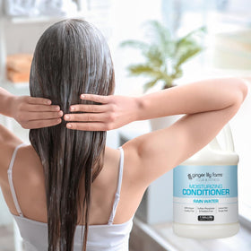 Ginger Lily Farms Club & Fitness Conditioner 128oz in a locker room